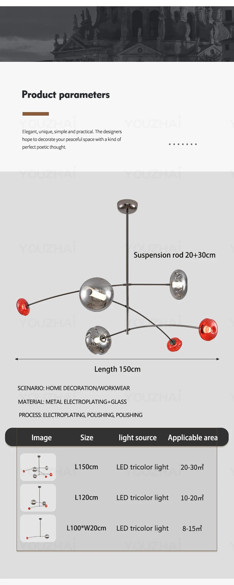 Nordic Art Magic Bean Pendant Lamp Modern Glass Chandelier