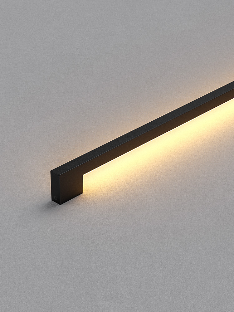 Modern Black Long Strip Wall Lamp Outdoor waterproof Corridor staircase wall light