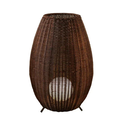 Natural handmade rattan floor lamp Japanese Outdoor waterproof Garden standing lamp