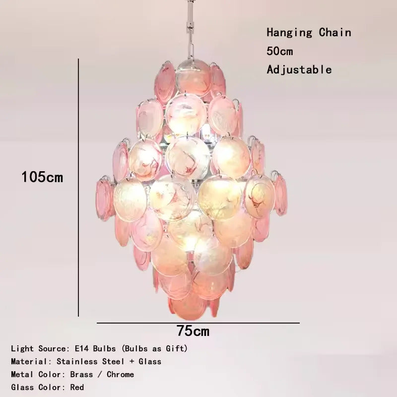 Camisa Murano Chandelier Designer hanging dining room lights