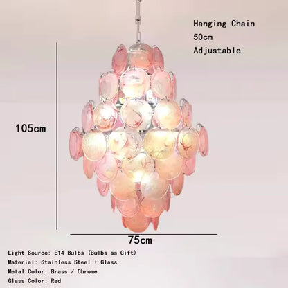 Camisa Murano Chandelier Designer hanging dining room lights