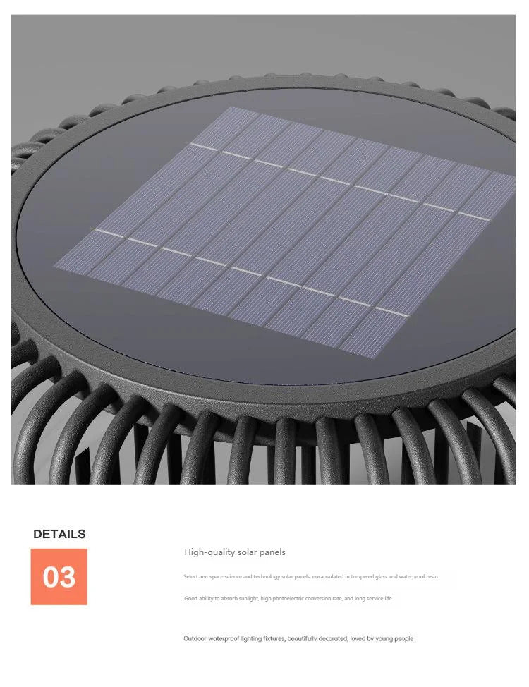 Outdoor wall column head lamps Waterproof solar floor lights  Pillar Wall lighting LED