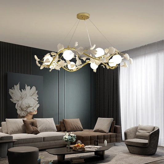 Ginkgo Orb Chandelier