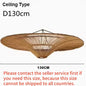 Large Wicker Pendant Lamp Wabi Sabi Style Rattan Chandelier