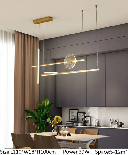 Modern black chandelier Led Nordic design minimalist acrylic lamp