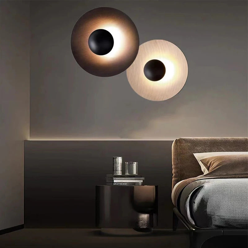 Modern grain LED Wall lamp Nordic round staircase Aisle Corridor Background Sconce light