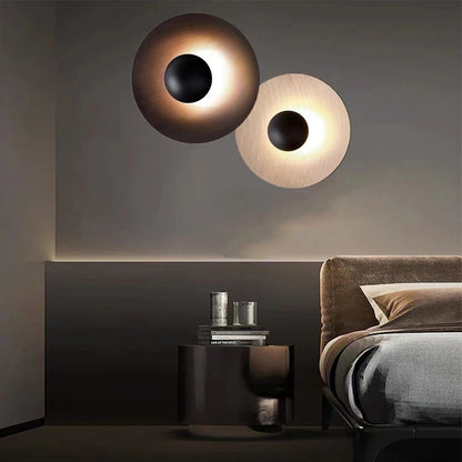 Modern grain LED Wall lamp Nordic round staircase Aisle Corridor Background Sconce light