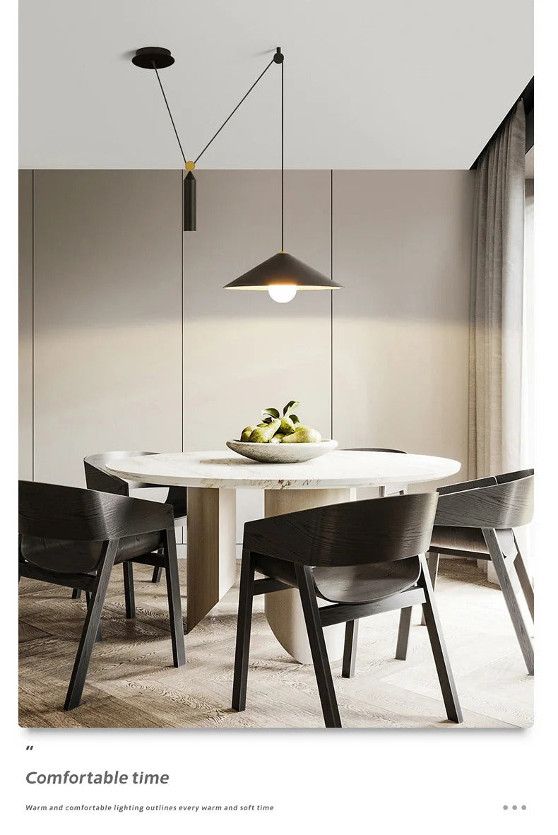 Modern minimalist Linear pendant light Nordic Industrial hanging light