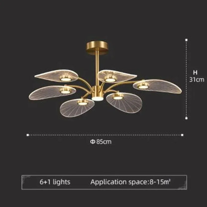 Nordic lotus ceiling light luxury Dining Room Decoration light