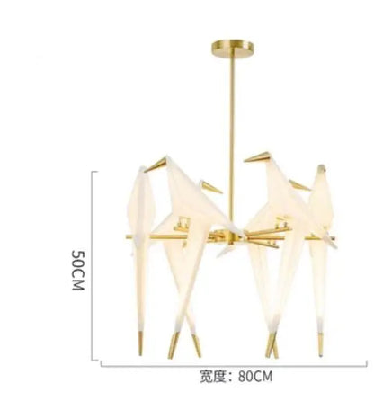 Perch Paper Chandelier LED Bird Designer Chandelier Lamp