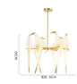 Perch Paper Chandelier LED Bird Designer Chandelier Lamp
