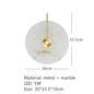 MEDIAN Wall Lamp Round Shape Gold Natural marble LED Wall sconce lighting