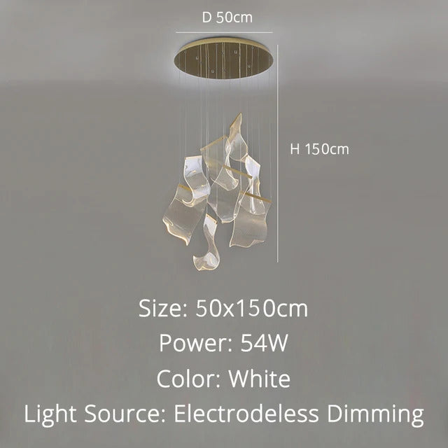 Rinkle Suspended Lights Modern Guide stairwell Chandelier