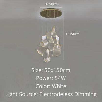 Rinkle Suspended Lights Modern Guide stairwell Chandelier