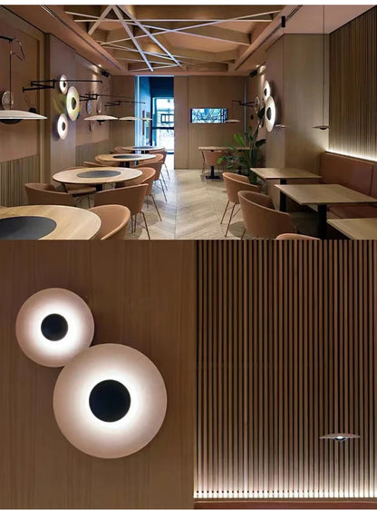 Modern grain LED Wall lamp Nordic round staircase Aisle Corridor Background Sconce light
