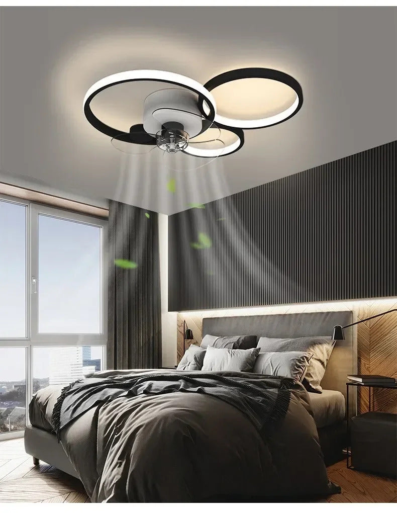 Nordic Ceiling Fan Lamp Home Living Room Modern Minimalist Restaurant Ceiling Lamp