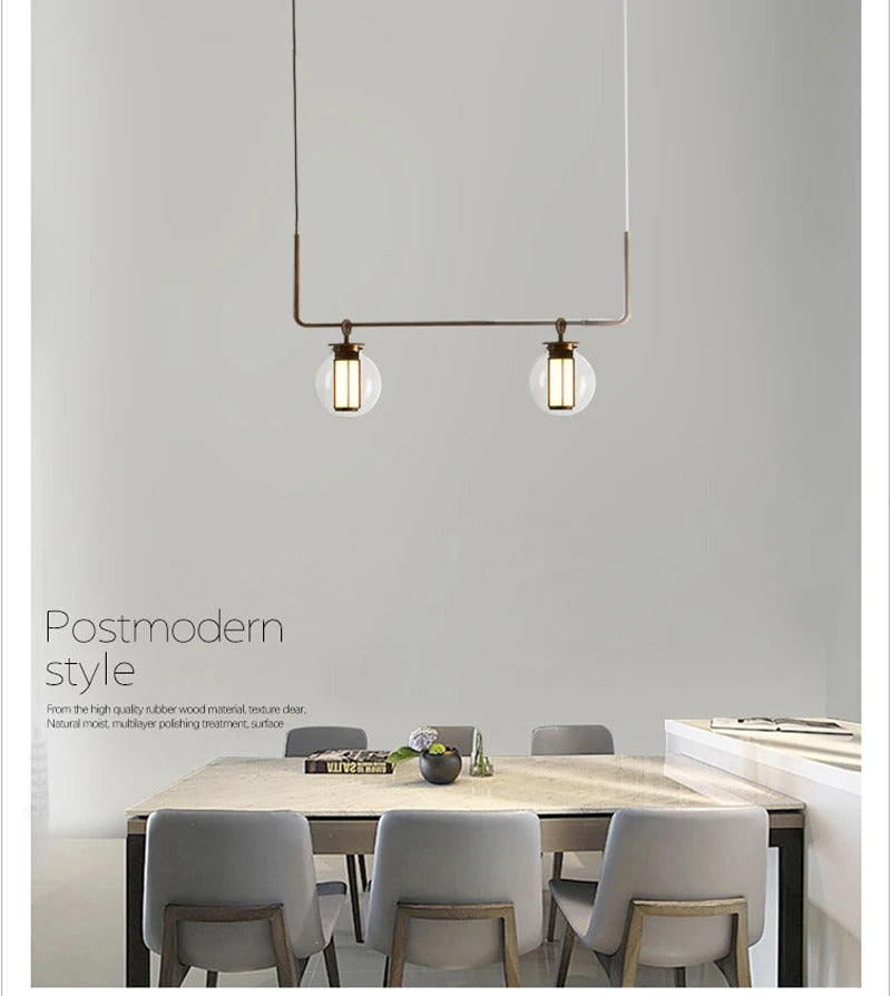 Bai Chandelier Postmodern crossbar design glass ball light