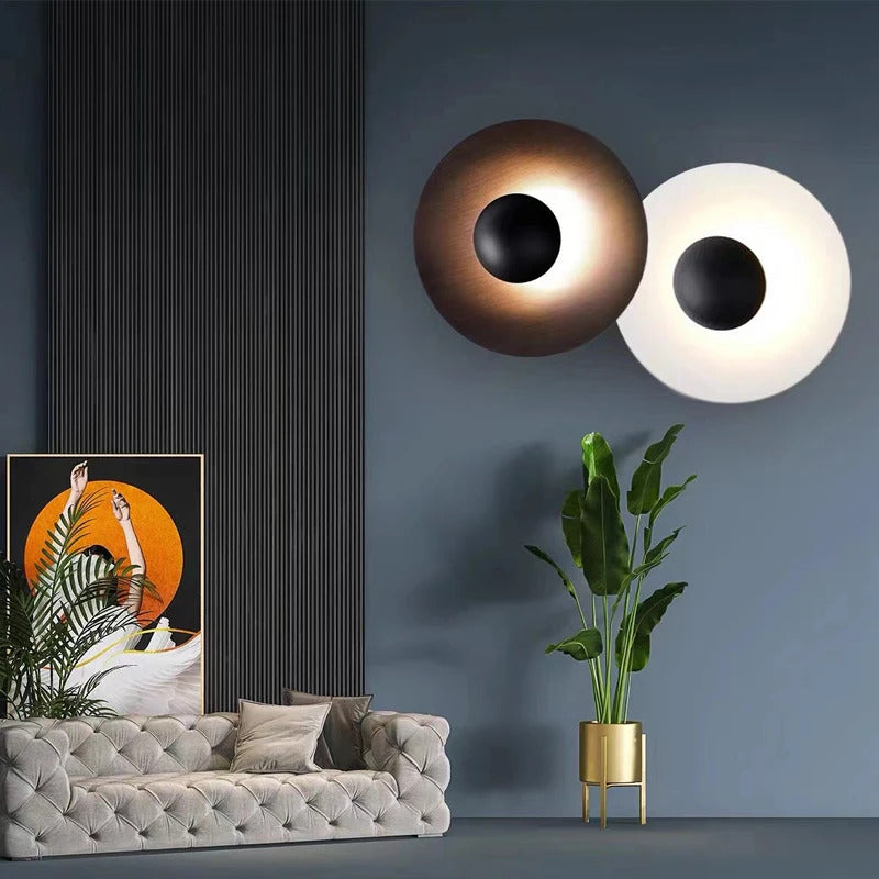Modern grain LED Wall lamp Nordic round staircase Aisle Corridor Background Sconce light