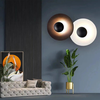 Modern grain LED Wall lamp Nordic round staircase Aisle Corridor Background Sconce light