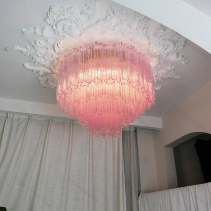 Fiora Pink Glass Ceiling Lamp