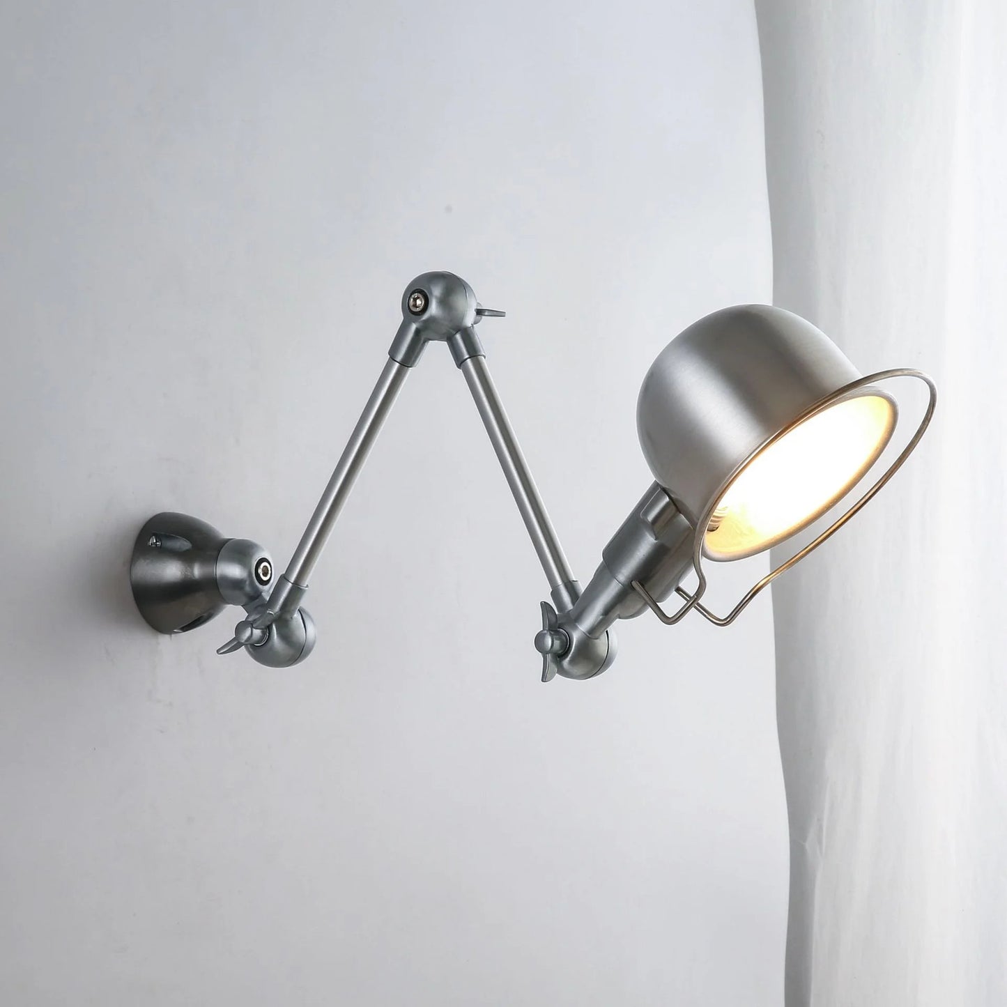 Bauhaus vintage silver wall lamp American Industrial Minimalist Adjustable wall lighting