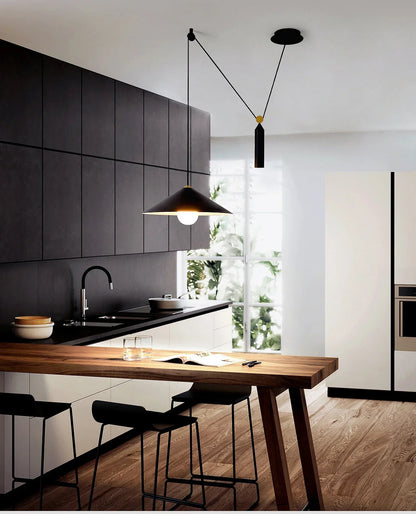 Modern minimalist Linear pendant light Nordic Industrial hanging light