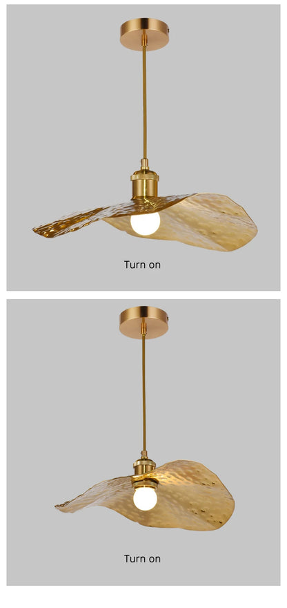 Hammered Brass Suspension Llight  retro pendant light