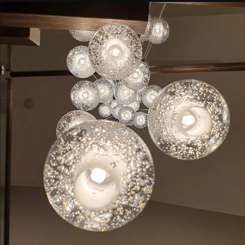 Crystal Bubbles Balls Pendant Lamp