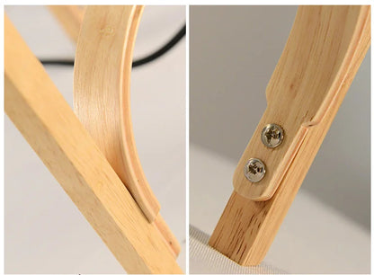 Wood Art Modern Simple Led Desk Lamp Living Room Study Bedroom Bedside Lamp Home Deco Table Lamp Student Dormitory Light Fixture