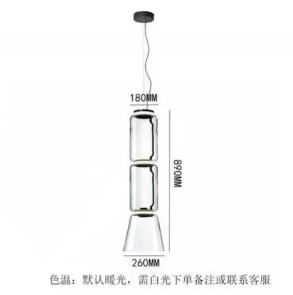 Italian Designer Glass Lampshade Pendant Light Minimalist LED Chandelier for Living Room Dining Table Home Decor