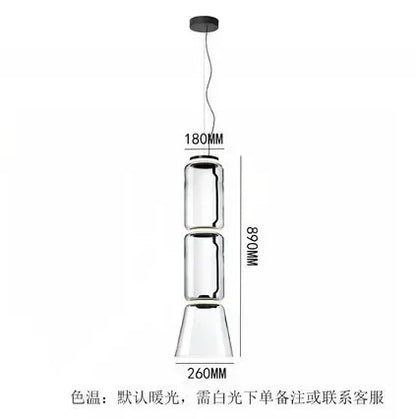 Italian Designer Glass Lampshade Pendant Light Minimalist LED Chandelier for Living Room Dining Table Home Decor