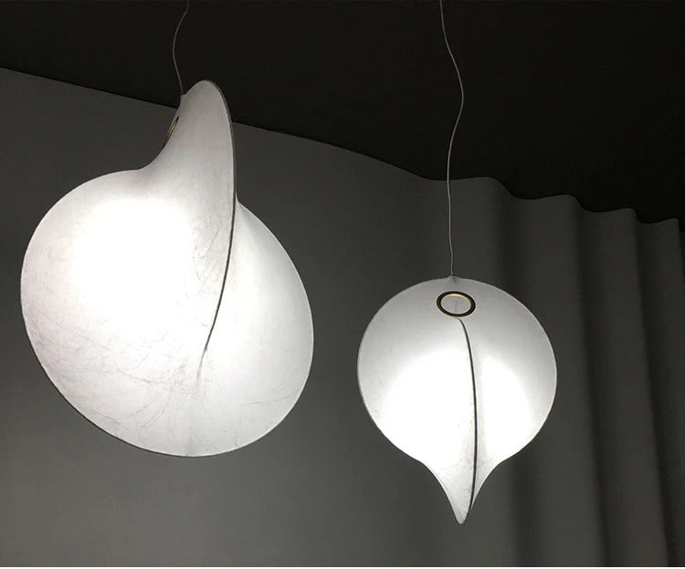 Overlap Suspension Lamp Nordic lamp minimalist creative silk white pendant light