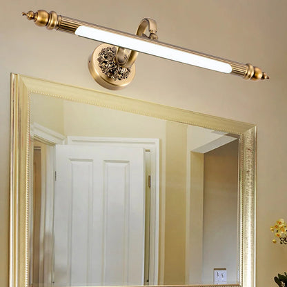 Europe Retro LED Mirror wall lamp Luxury gold bathroom cabinet mirror Headlight