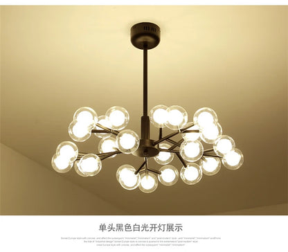 Nordic molecular chandelier G4 bulb ball chandelier