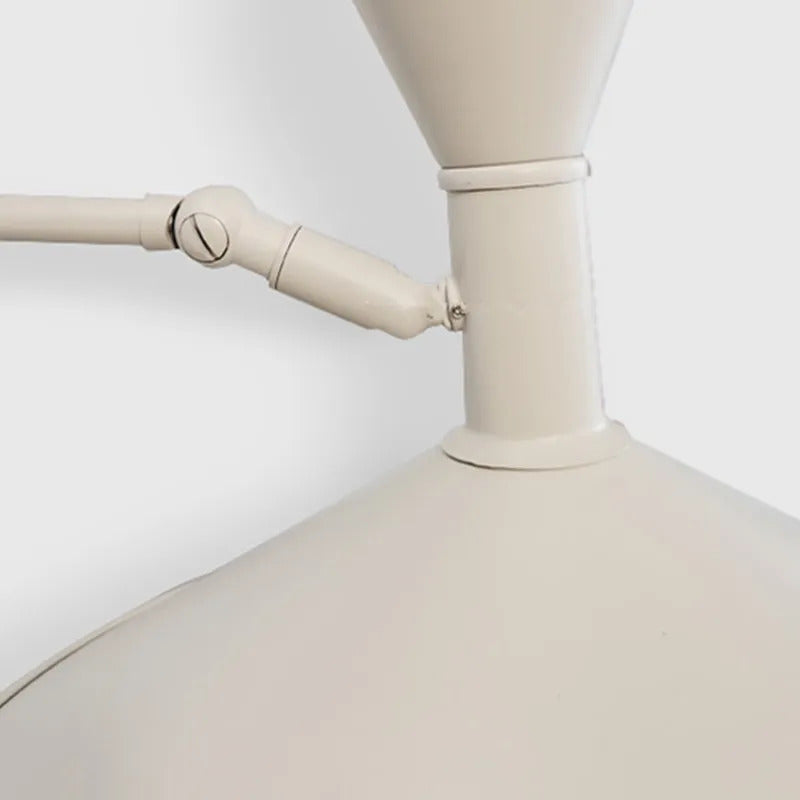 Marseille Wall Lamp White Black Metal Trumpet Swing Arm Sconce Lamp