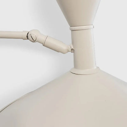 Marseille Wall Lamp White Black Metal Trumpet Swing Arm Sconce Lamp