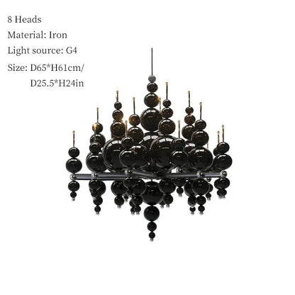Luxury Living Room Black Chandelier Designer Tears From Moon Chandelier