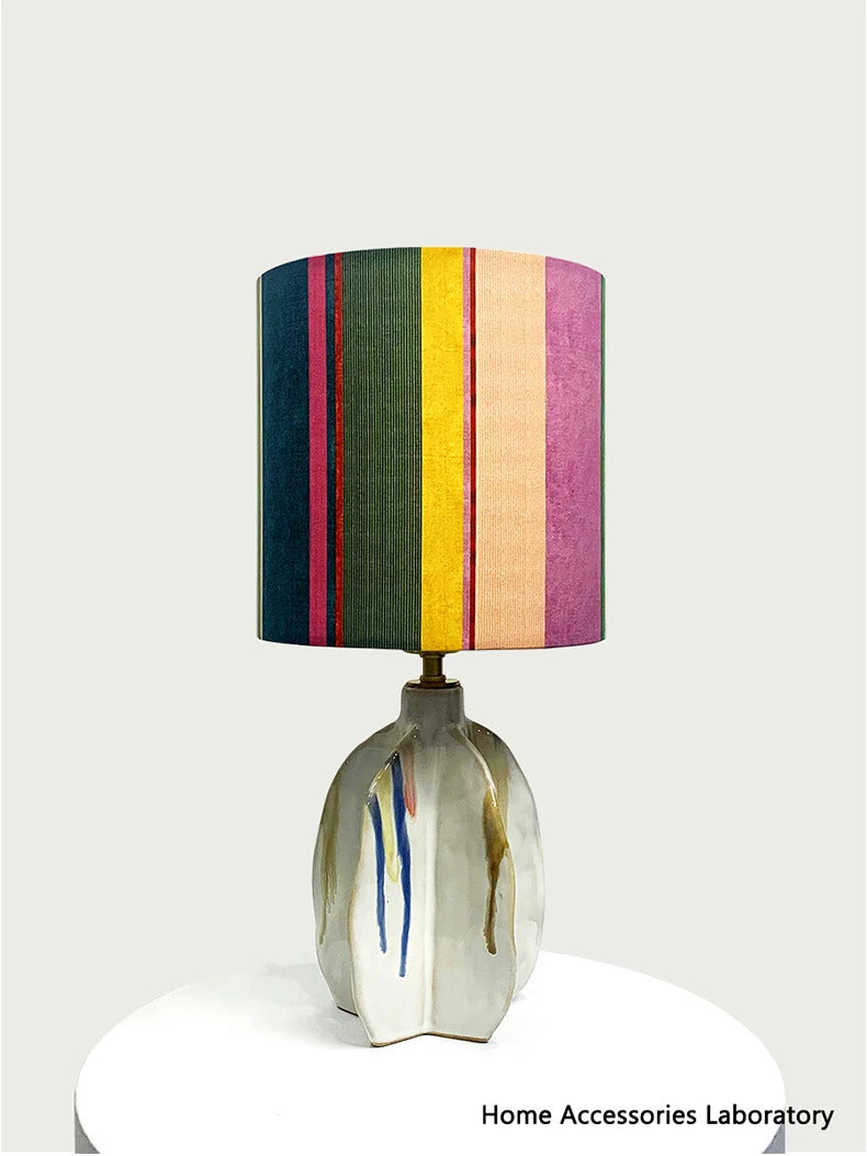 New Modern Color Blocking Art Carambola Ceramics LED Table Lamp Romantic Home Lighting Decoration Bedroom Study Desk Lights