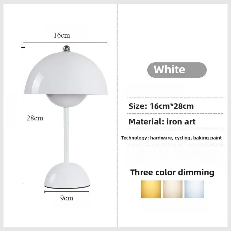 Danish Flower Bud Desk Lamp Nordic Modern Minimalist Bedroom Bedside Study Living Room Decoration LED Reading Table Light