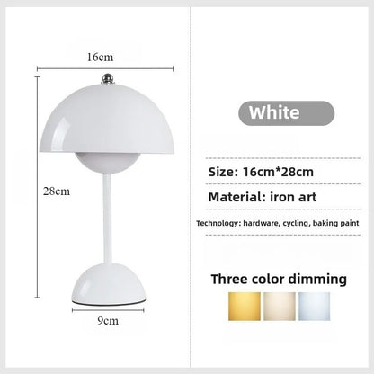 Danish Flower Bud Desk Lamp Nordic Modern Minimalist Bedroom Bedside Study Living Room Decoration LED Reading Table Light