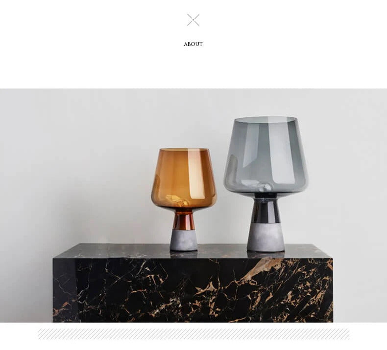 Post modern glass table light Italian Designer simple Amber art ambient office desk lamps