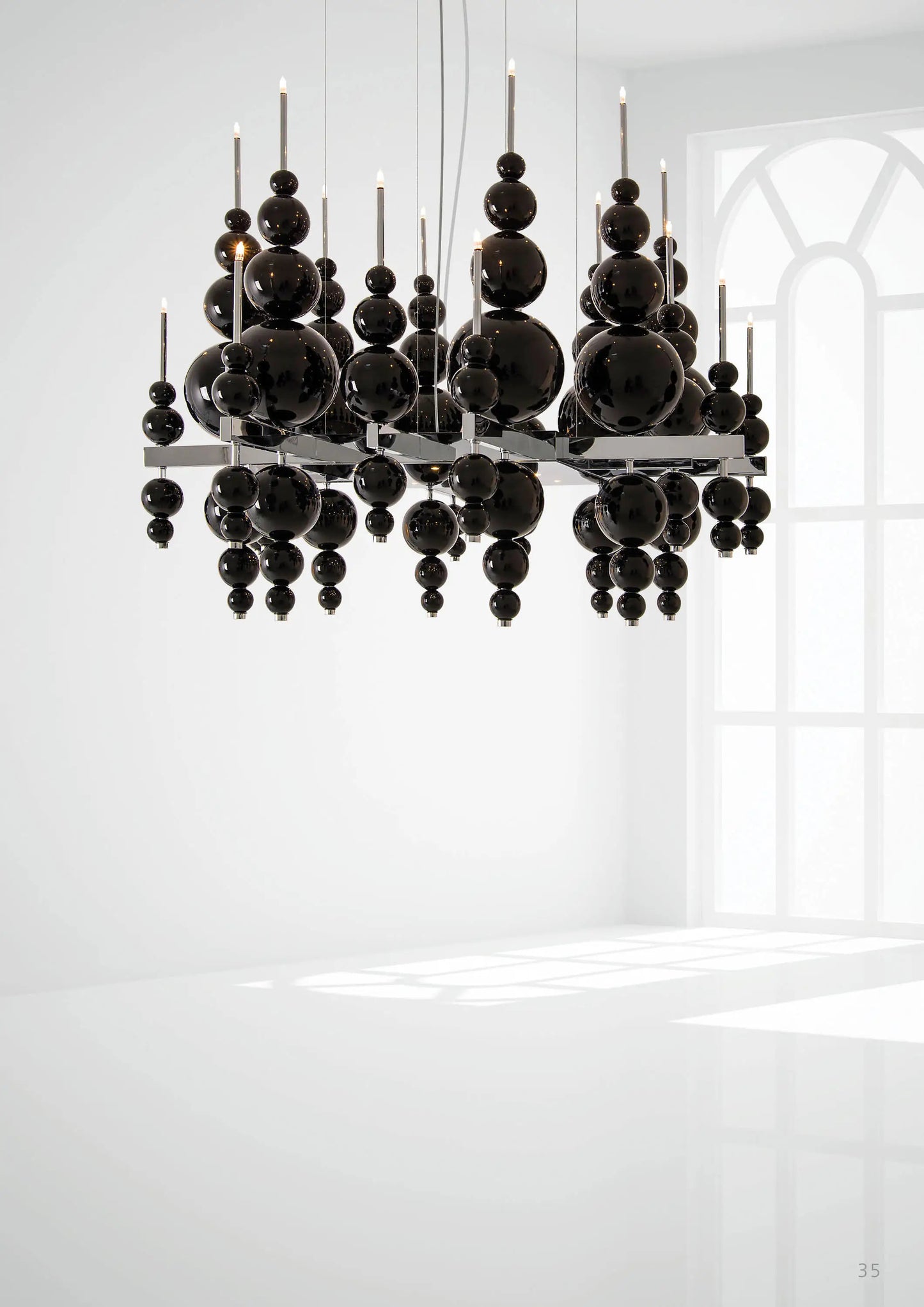 Luxury Living Room Black Chandelier Designer Tears From Moon Chandelier