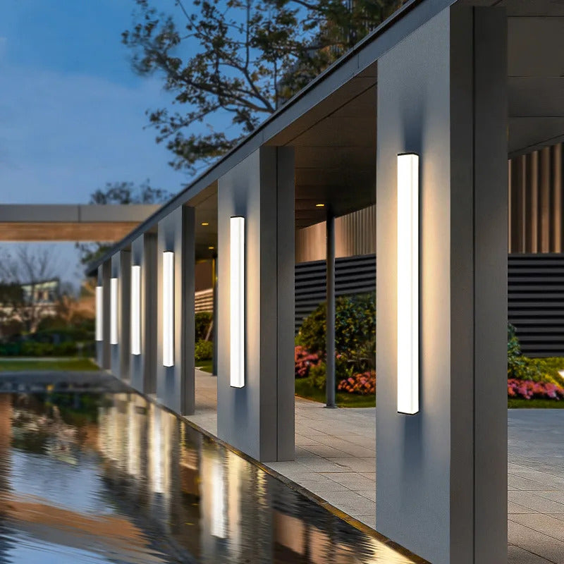Modern Waterproof Outdoor Long Strip Wall Light