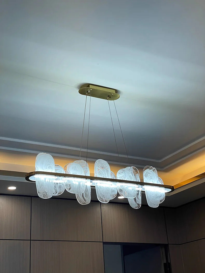 Modern Luxury crystals Ring Chandelier Italian designer glass golden pendant light