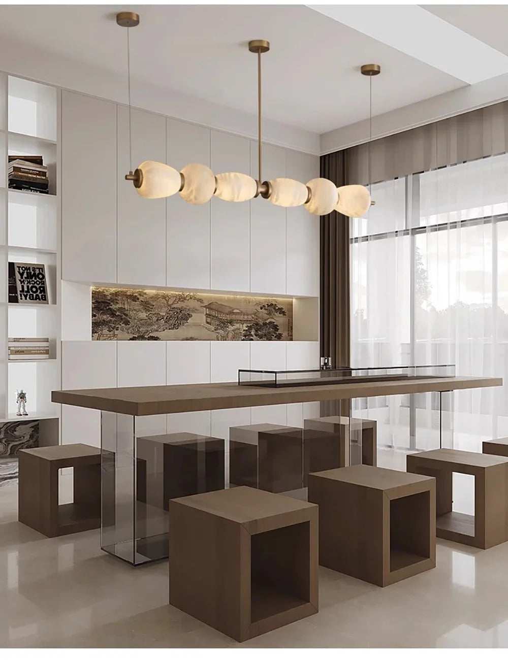 Nordic Luxury Pendant Lamp Designer All Copper Marble Pendant Lamp