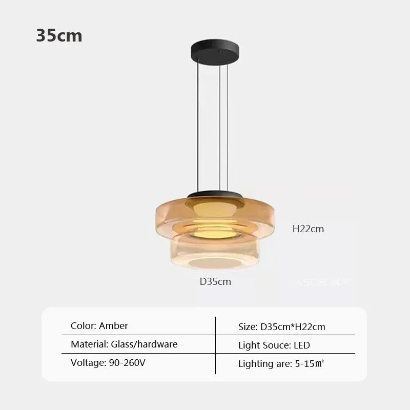 Nordic LED Glass Chandelier for Restaurant Bedroom Dining Room Table Glass Pendant Lights  Home Decoration