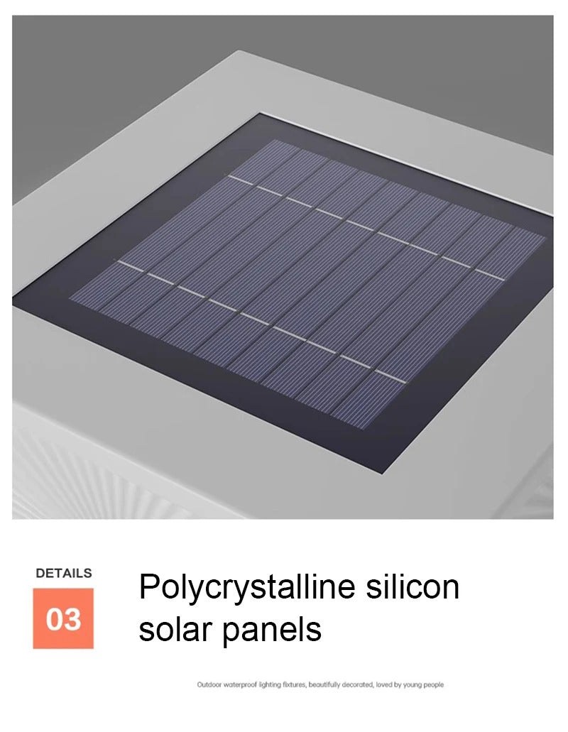 Solar Pillar Lights Villa Outdoor Waterproof  LED Wall Lamp  Gate Garden Lighting