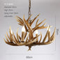 Retro Antler Chandelier Lighting Resin Deer Horn Pendant Lamp