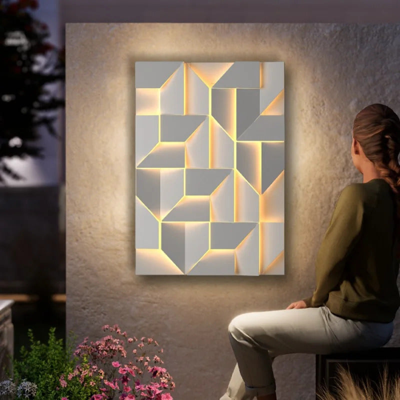 Outdoor Waterproof wall lamp Creativity 3D Model Led Sconce lights Square Wall lighting