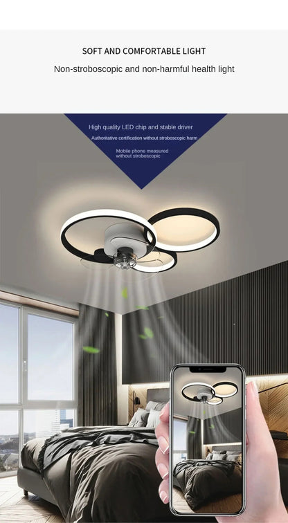 Nordic Ceiling Fan Lamp Home Living Room Modern Minimalist Restaurant Ceiling Lamp